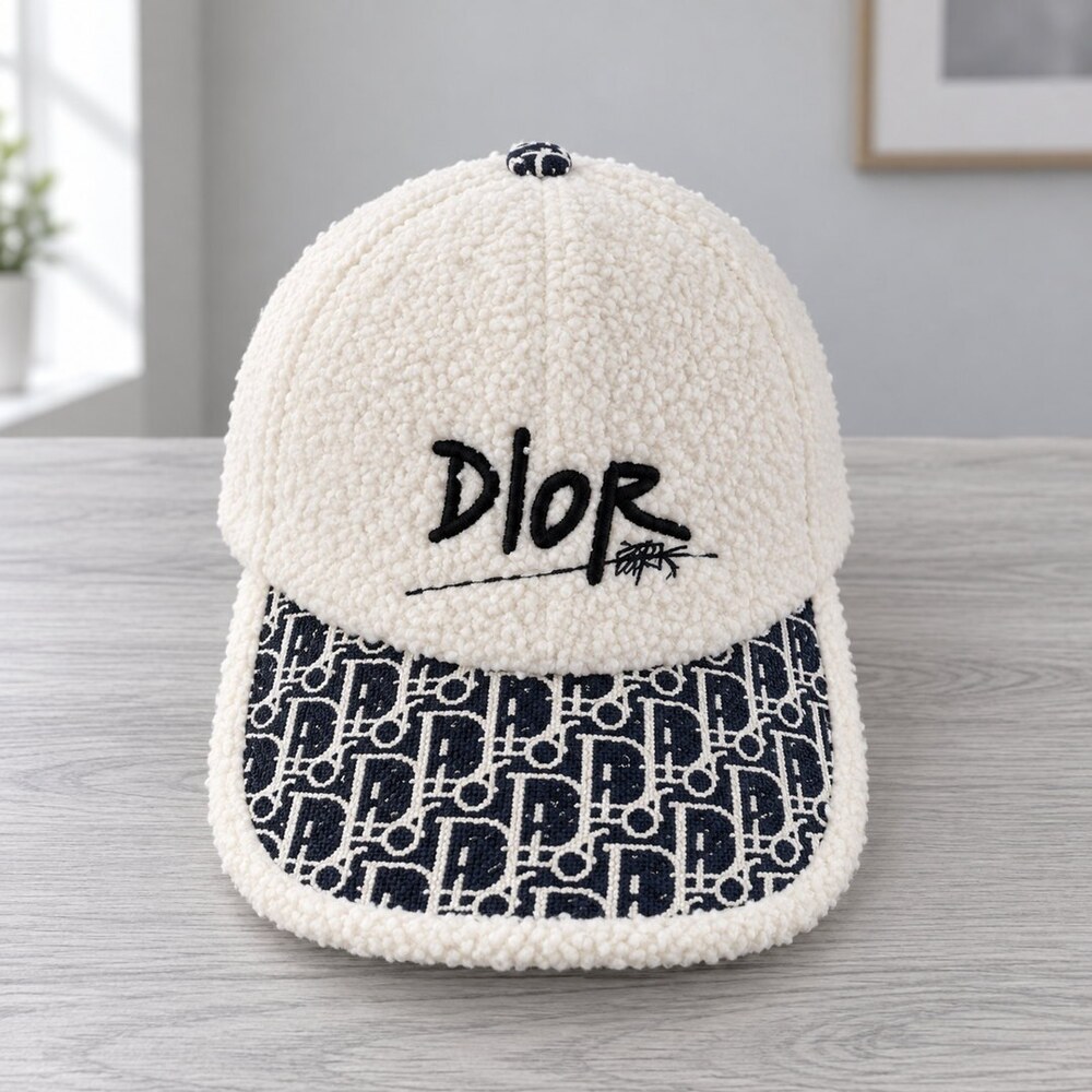 Dior Shearling Jacquard Cap